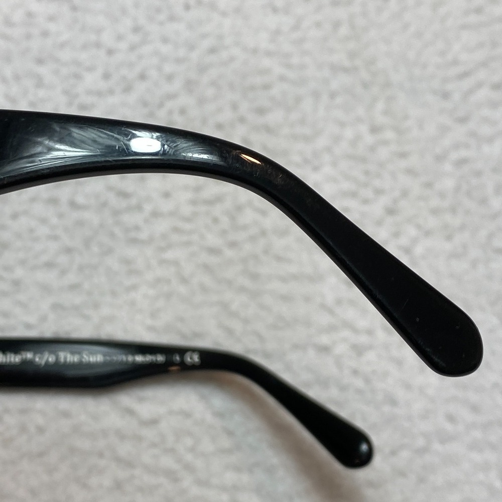OFF WHITE OW40001U Sunglasses 68J Black Rectangle 57-19-145 - Picture 15 of 16